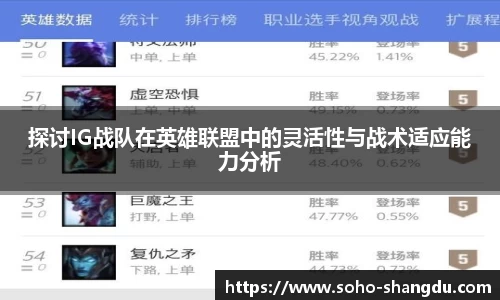 探讨IG战队在英雄联盟中的灵活性与战术适应能力分析